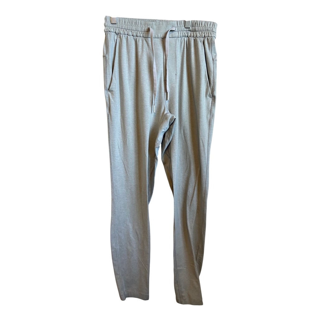 Lululemon Jogger Light Gray Heathered Pants LM5ARES Mens Size XS